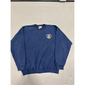 Vintage CIA Crewneck Sweatshirt Men’s  XL Baggy Fit Navy Blue Graphic Pullover